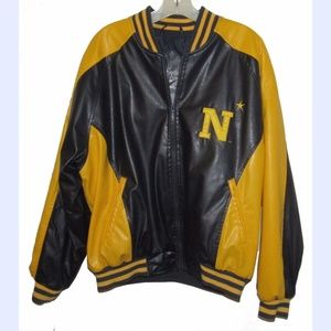 Navy Letterman Jacket Mens Med Steve & Barry's